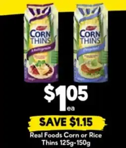 Drakes Real Foods Corn or Rice Thins offer