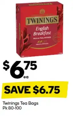 Woolworths Twinings Tea Bags offer