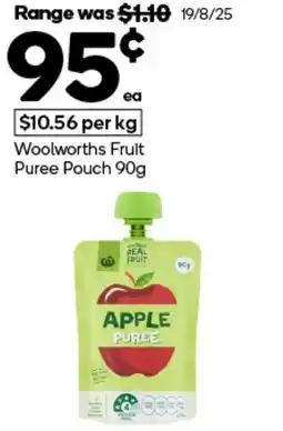 Woolworths Woolworths Fruit Puree Pouch offer