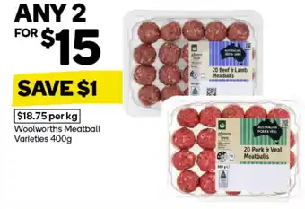 Woolworths Woolworths Meatball offer