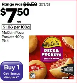 Woolworths McCain Pizza Pockets offer