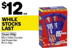 Woolworths BSc x Violet Crumble Soft Protein Bar offer