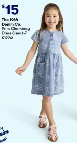 Woolworths The 1964 Denim Co. Print Chambray Dress Sizes 1-7 offer