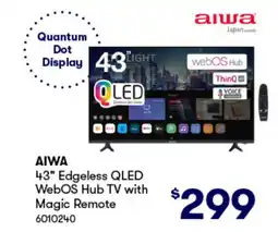 Woolworths 43" Edgeless QLED WebOS Hub TV with Magic Remote offer