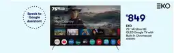 Woolworths 75" 4K Ultra HD QLED Google TV with Built-in Chromecast offer