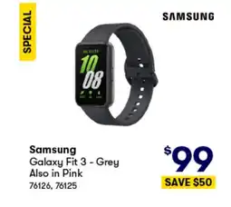 Woolworths Samsung Galaxy Fit 3 - Grey offer