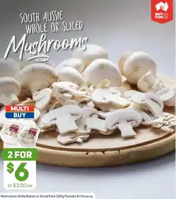 Foodland Mushrooms White Button or Sliced Pack offer