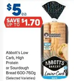 Foodland Abbott's Low Carb, High Protein or Sourdough Bread offer