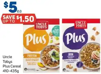 Foodland Uncle Tobys Plus Cereal offer