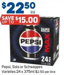 Foodland Pepsi, Solo or Schweppes offer