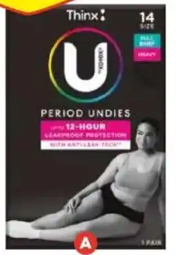 Foodland U by kotex period undies black full brief offer