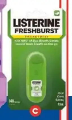 Foodland Listerine pocketmist oral care spray offer