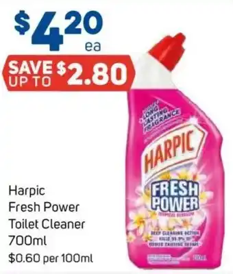 Foodland Harpic fresh power toilet cleaner offer