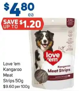 Foodland Love 'em kangaroo meat strips offer