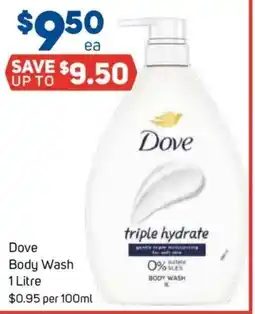 Foodland Dove body wash offer
