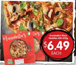 Spudshed Annabella's pizza varieties offer