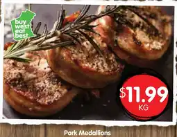 Spudshed Pork medallions offer