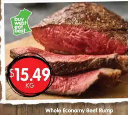 Spudshed Whole economy beef rump offer