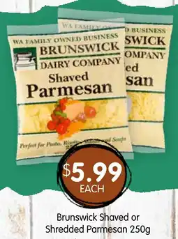 Spudshed Brunswick shaved or shredded parmesan offer