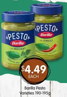 Spudshed Barilla pesto varieties offer