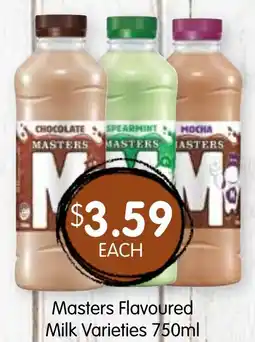 Spudshed Masters flavoured milk varieties offer