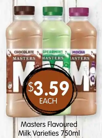 Spudshed Masters flavoured milk varieties offer