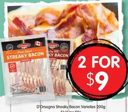 Spudshed D'orsogna streaky bacon varieties offer