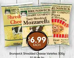 Spudshed Brunswick shredded cheese varieties offer