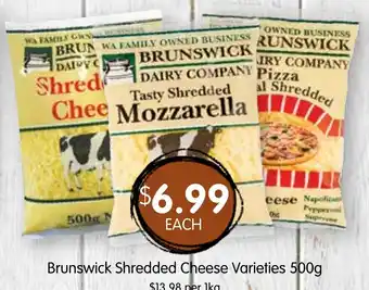 Spudshed Brunswick shredded cheese varieties offer