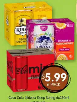 Spudshed Coca cola, kirks or deep spring offer