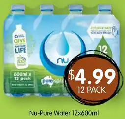 Spudshed Nu-pure water offer
