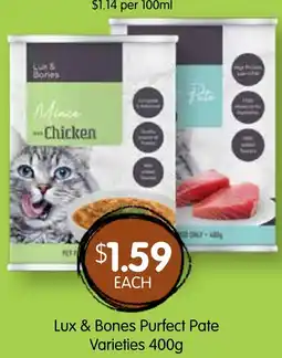 Spudshed Lux & bones purfect pate varieties offer