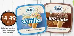 Spudshed Bulla everyday ice cream varieties offer