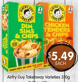 Spudshed Airfry guy takeaway varieties offer