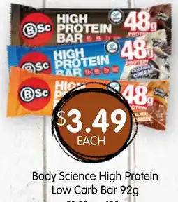 Spudshed Body science high protein low carb bar offer