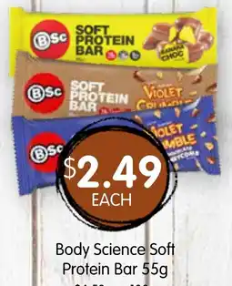 Spudshed Body science soft protein bar offer