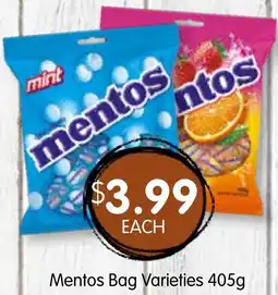 Spudshed Mentos bag varieties offer