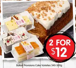 Spudshed Baked provisions cake varieties offer