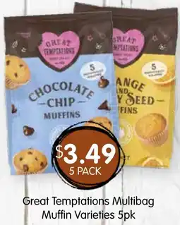 Spudshed Great temptations multibag muffin varieties offer