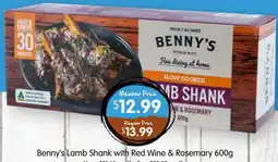 Spudshed Benny's lamb shank with red wine & rosemary offer