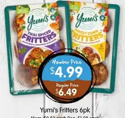 Spudshed Yumi's fritters offer