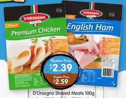 Spudshed D'orsogna shaved meats offer