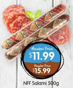 Spudshed Nff salami offer