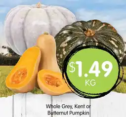 Spudshed Whole grey, kent or butternut pumpkin offer