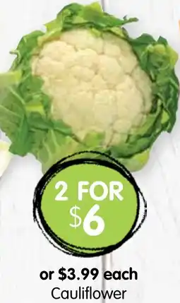 Spudshed Cauliflower offer