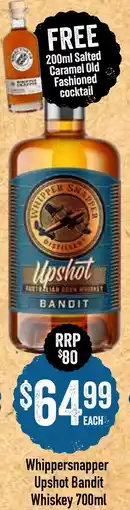 Spudshed Whippersnapper upshot bandit whiskey offer