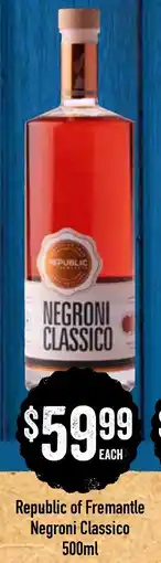 Spudshed Republic of fremantle negroni classico offer