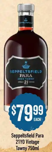 Spudshed Seppeltsfield para 21yo vintage tawny offer