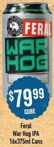 Spudshed Feral war hog ipa offer