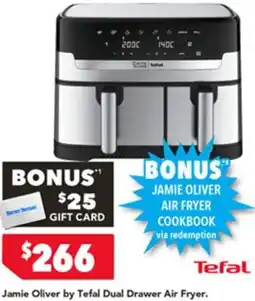 Harvey Norman Jamie oliver by tefal dual drawer air fryer offer